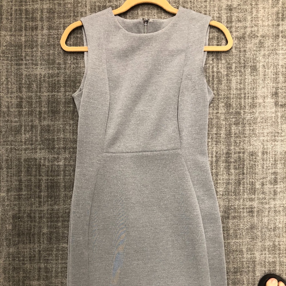 Grey Sheath knee length dress